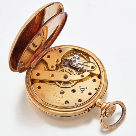 French 18 carat gold open faced lever watch Circa 1910 French 18 carat gold open faced lever watch Circa 1910