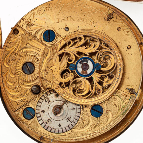 Fine English 18 carat gold cylinder pocket watch Circa 1791 Fine English 18 carat gold cylinder pocket watch Circa 1791