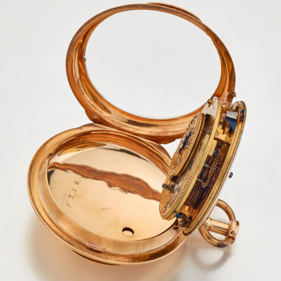 Fine English 18 carat gold cylinder pocket watch Circa 1791 Fine English 18 carat gold cylinder pocket watch Circa 1791