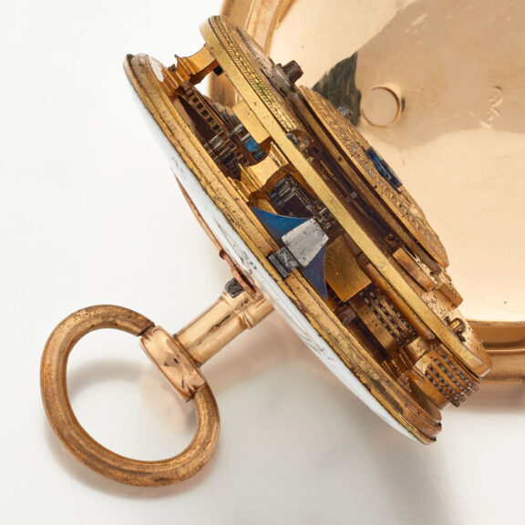 Fine English 18 carat gold cylinder pocket watch Circa 1791 Fine English 18 carat gold cylinder pocket watch Circa 1791