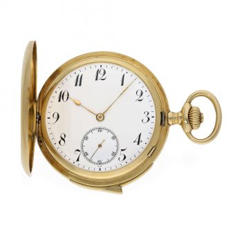 Swiss 18 Carat gold watch with minute repeater Circa 1910