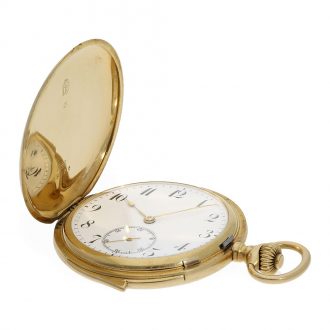 Swiss 18 Carat gold watch with minute repeater Circa 1910