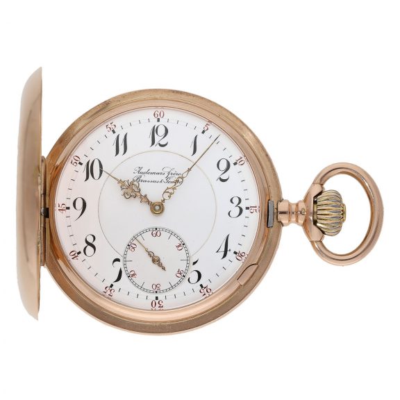 Swiss 14 carat gold full hunter cased watch of high quality Circa 1905