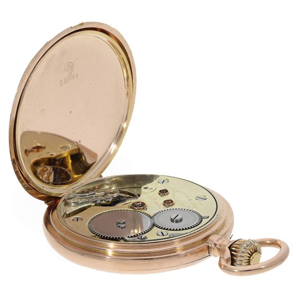 Swiss 14 carat gold full hunter cased watch of high quality Circa 1905 Swiss 14 carat gold full hunter cased watch of high quality Circa 1905