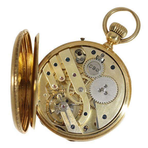 Swiss 18 carat gold high quality watch with crown winding Circa 1860 Swiss 18 carat gold high quality watch with crown winding Circa 1860