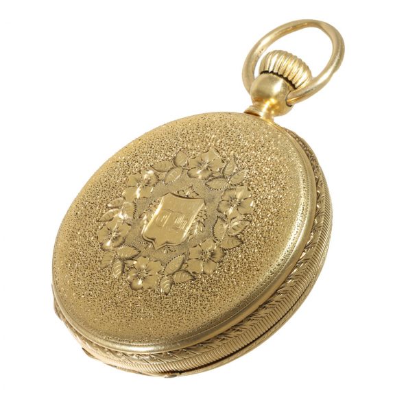 Swiss 18 carat gold high quality watch with crown winding Circa 1860 Swiss 18 carat gold high quality watch with crown winding Circa 1860