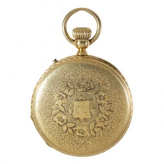Swiss 18 carat gold high quality watch with crown winding Circa 1860