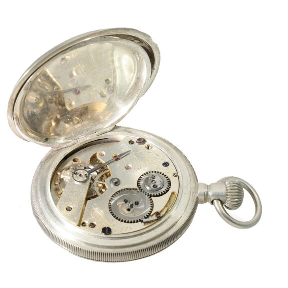 Swiss silver pocket watch with Jones caliber type B Circa 1872 Swiss silver pocket watch with Jones caliber type B Circa 1872