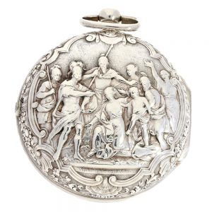 A rare silver Dutch quality repoussé pocket watch Circa 1730