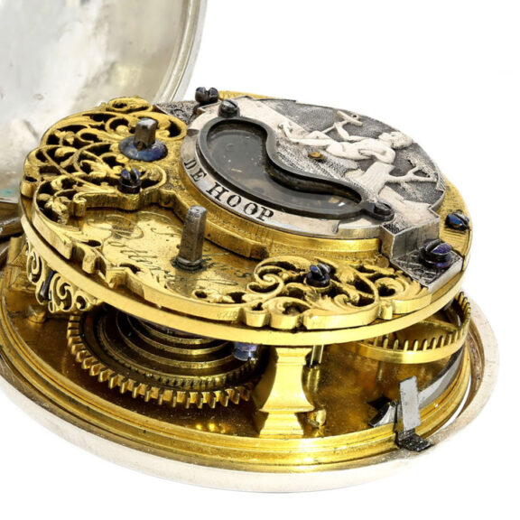 A rare silver Dutch quality repoussé pocket watch Circa 1730 A rare silver Dutch quality repoussé pocket watch Circa 1730