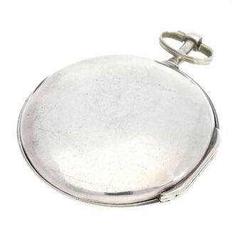 French silver verge, astronomical deck watch Circa 1790