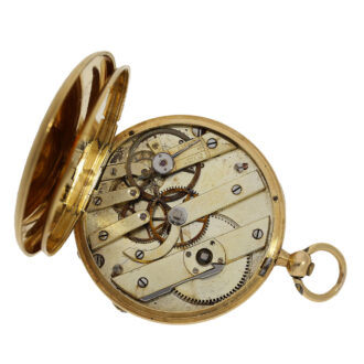 The movement has a cylinder escapement is also indicative of the watch's high quality and precision