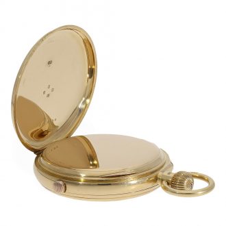 18 Carat gold English pocket watch with chronograph Circa 1859