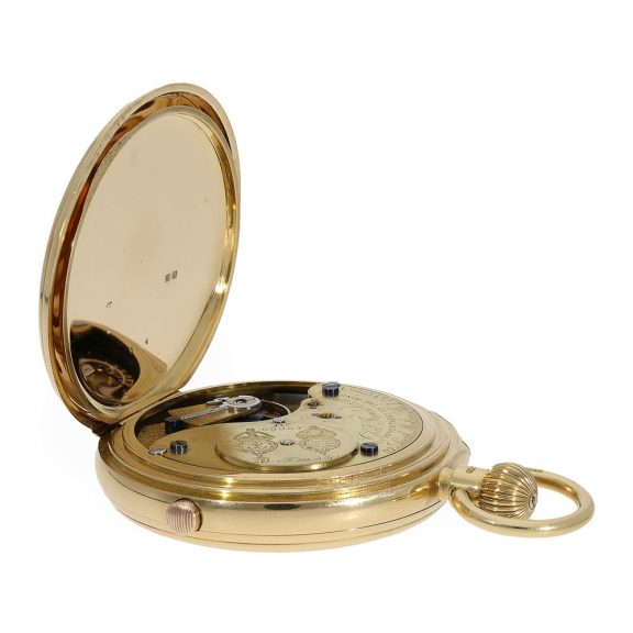 18 Carat gold English pocket watch with chronograph Circa 1859 18 Carat gold English pocket watch with chronograph Circa 1859