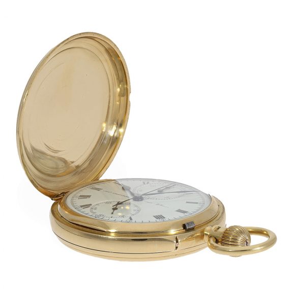 18 Carat gold English pocket watch with chronograph Circa 1859 18 Carat gold English pocket watch with chronograph Circa 1859