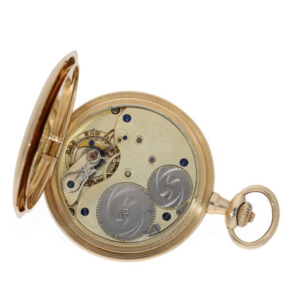 German 14 carat gold large full hunter cased pocket watch Circa 1913 German 14 carat gold large full hunter cased pocket watch Circa 1913