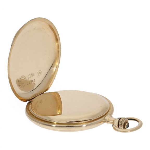 German 14 carat gold large full hunter cased pocket watch Circa 1913 German 14 carat gold large full hunter cased pocket watch Circa 1913