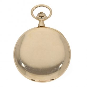 German 14 carat gold large full hunter cased pocket watch Circa 1913