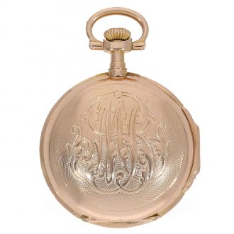 Swiss 18 carat gold Louis XV pocket watch Circa 1880