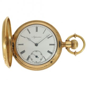 Swiss 18 carat gold full hunter watch Circa 1870