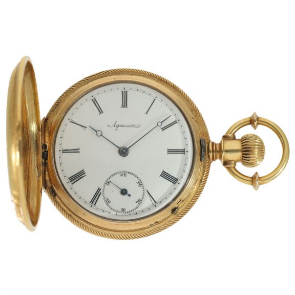 Swiss 18 carat gold full hunter watch Circa 1870