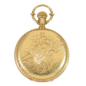 Swiss 18 carat gold full hunter watch Circa 1870