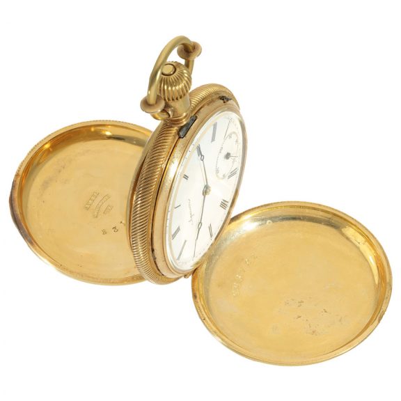 Swiss 18 carat gold full hunter watch Circa 1870 Swiss 18 carat gold full hunter watch Circa 1870