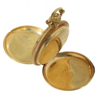 Swiss 18 carat gold full hunter watch Circa 1870