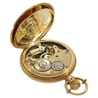 Swiss 18 carat gold full hunter watch Circa 1870