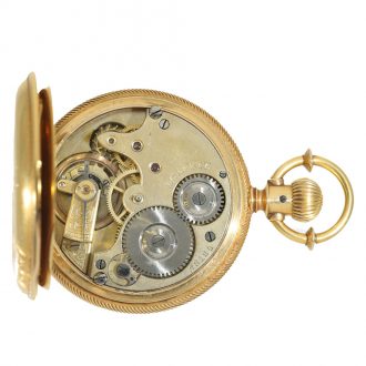 Swiss 18 carat gold full hunter watch Circa 1870