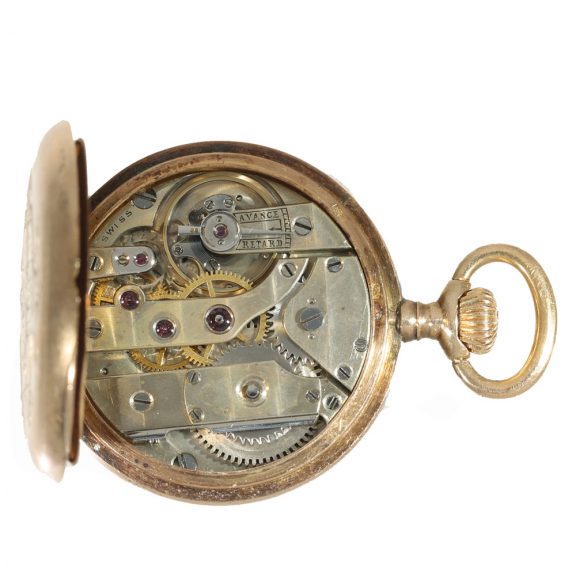 Swiss 18 carat gold pendant watch with lever escapement Circa 1850 Swiss 18 carat gold pendant watch with lever escapement Circa 1850