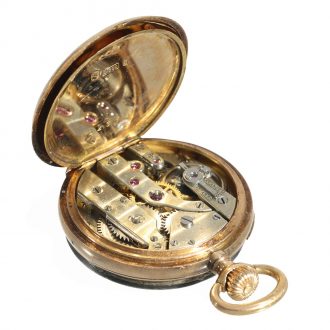 Swiss 18 carat gold pendant watch with lever escapement Circa 1850
