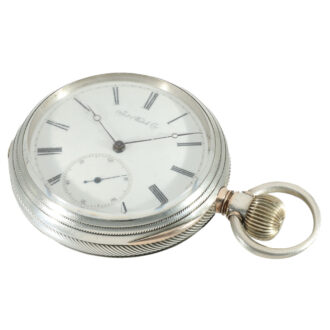 Swiss silver Jones caliber type H pocket watch Circa 1874