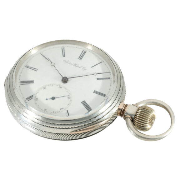 Swiss silver Jones caliber type H pocket watch Circa 1874 Swiss silver Jones caliber type H pocket watch Circa 1874