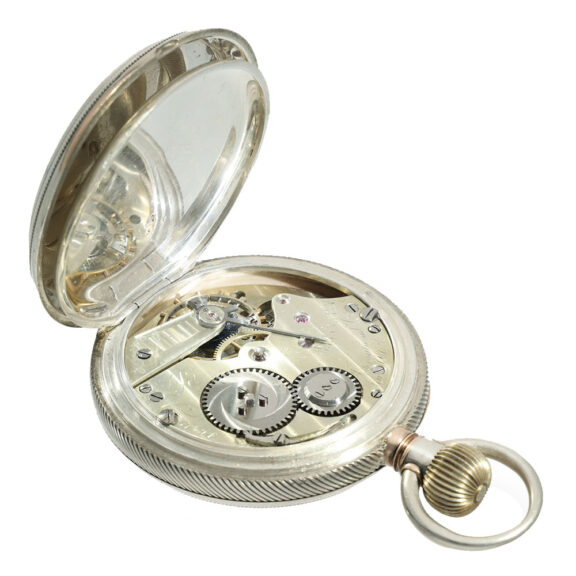 Swiss silver Jones caliber type H pocket watch Circa 1874 Swiss silver Jones caliber type H pocket watch Circa 1874