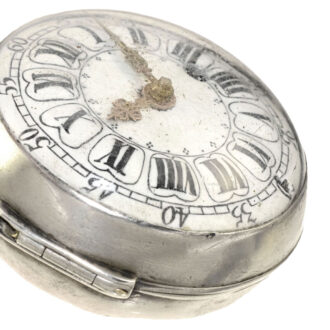 An original silver French with early verge movement Circa 1720 An original silver French with early verge movement Circa 1720