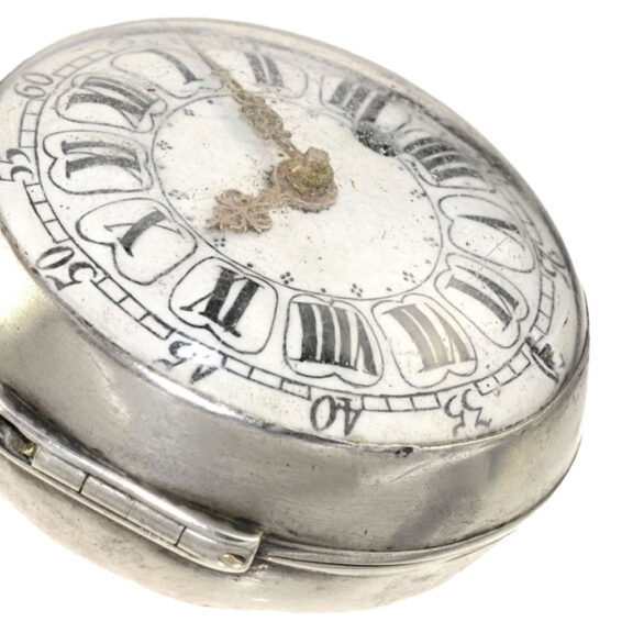 An original silver French with early verge movement Circa 1720 An original silver French with early verge movement Circa 1720