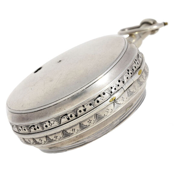 French silver verge with 1/8-repeater Circa 1770 French silver verge with 1/8-repeater Circa 1770