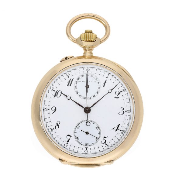 Swiss 14 Carat gold heavy anker chronometer with chronograph Circa 1910