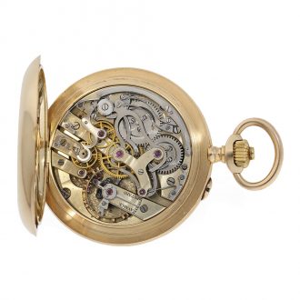Swiss 14 Carat gold heavy anker chronometer with chronograph Circa 1910