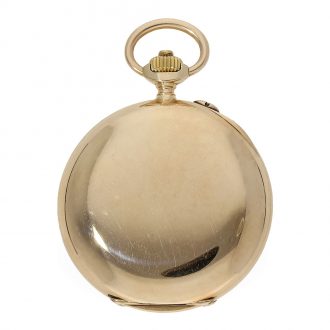 Swiss 14 Carat gold heavy anker chronometer with chronograph Circa 1910