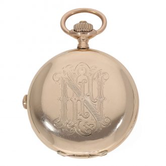 German 14 carat gold chronograph with counter Circa 1900