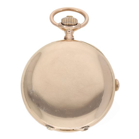 German 14 carat gold chronograph with counter Circa 1900 German 14 carat gold chronograph with counter Circa 1900