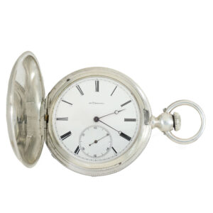Swiss early silver Jones caliber type B watch Circa 1873