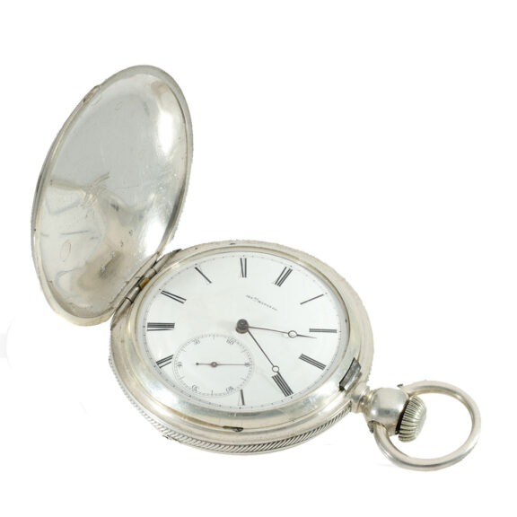 Swiss early silver Jones caliber type B watch Circa 1873 Swiss early silver Jones caliber type B watch Circa 1873