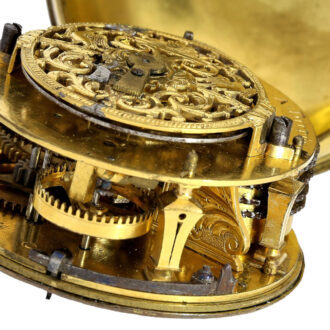 A rare French silver open faced verge pocket watch Circa 1690 A rare French silver open faced verge pocket watch Circa 1690
