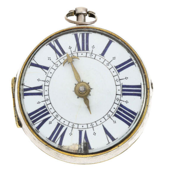 A rare French silver open faced verge pocket watch Circa 1690 A rare French silver open faced verge pocket watch Circa 1690