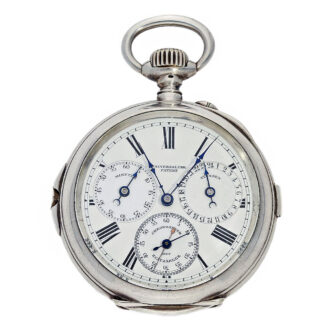 Swiss chronograph with counter "Universaluhr Patent" Circa 1888