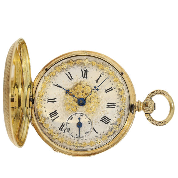 Champlevé dial with steel hands Champlevé dial with steel hands