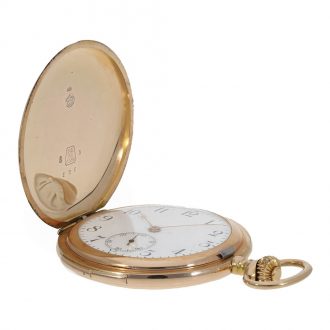 Swiss 14 carat gold quality chronograph rattrapante Circa 1910